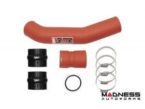 Ford Super Duty Performance Intercooler Piping - Wrinkle Red - 6.7L V8 - SES by Injen - Hot Side